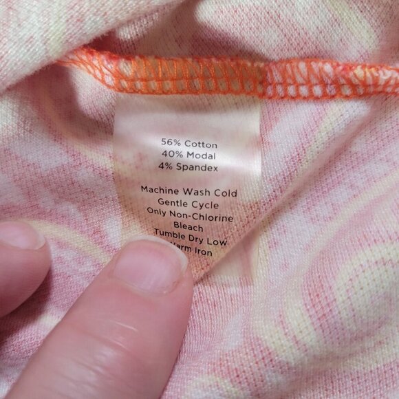 Talbots Women Red/Yellow Sleeveless Paisley Print Cotton Blend Collared Top Sz L - Picture 5 of 9